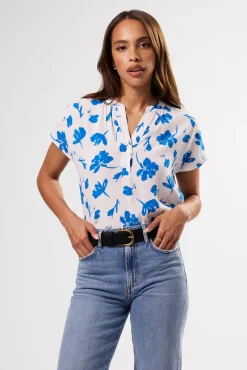 Tops|Clearance^Amour Vert Renata Crepe Blouse AixBlue