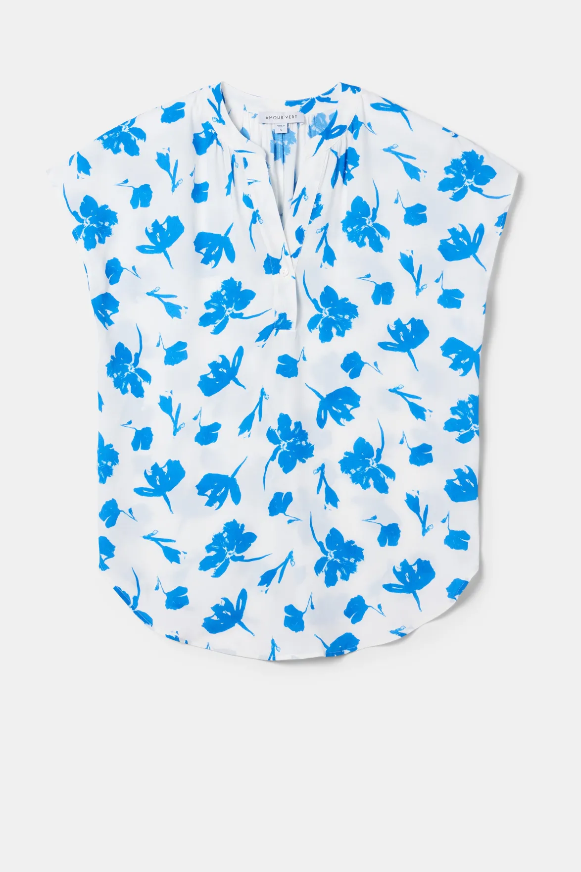 Tops|Clearance^Amour Vert Renata Crepe Blouse AixBlue