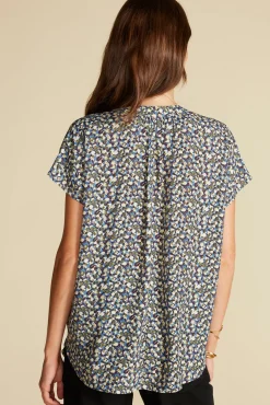 Blouses & Shirts|Tops^Amour Vert Renata Crepe Blouse RennesSkyBlueFloralPrint