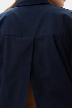 Tops|Clearance^Amour Vert Renata Full Placket Blouse NavyBlue