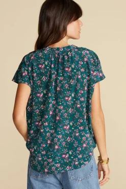 Blouses & Shirts|Tops^Amour Vert Renata Washable Silk Blouse ChloeGreenFloralPrint