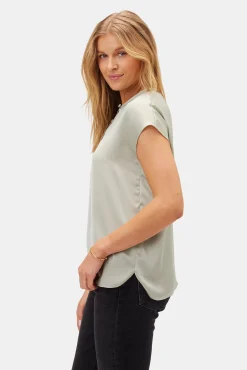 Blouses & Shirts|Tops^Amour Vert Ren Recycled Sateen Blouse MintGreen
