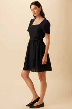 Dresses|Clearance^Amour Vert Ria Ramie Viscose Dress Black