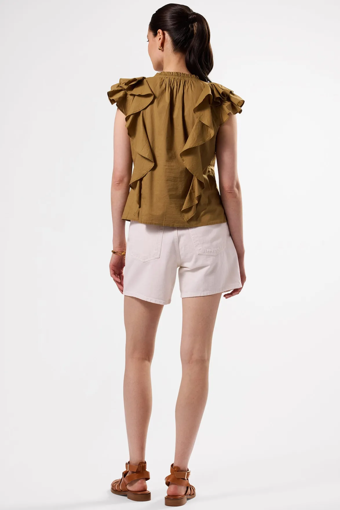 Tops|Clearance^Amour Vert Ruffle Sleeve Top Elm
