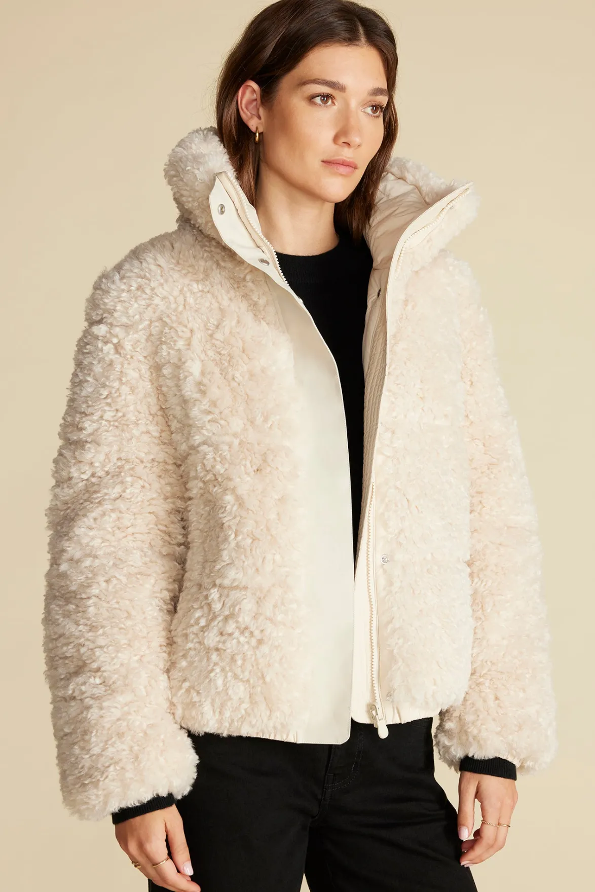 Jackets & Outerwear^Amour Vert Save The Duck Kennie Faux Shearling Jacket Natural