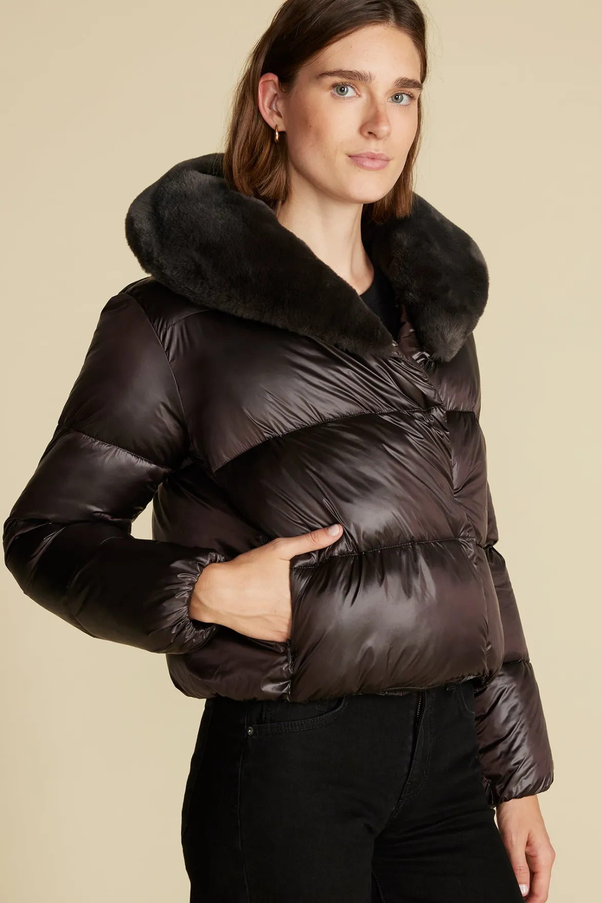 Jackets & Outerwear^Amour Vert Save the Duck Mireille Puffer Jacket BrownBlack