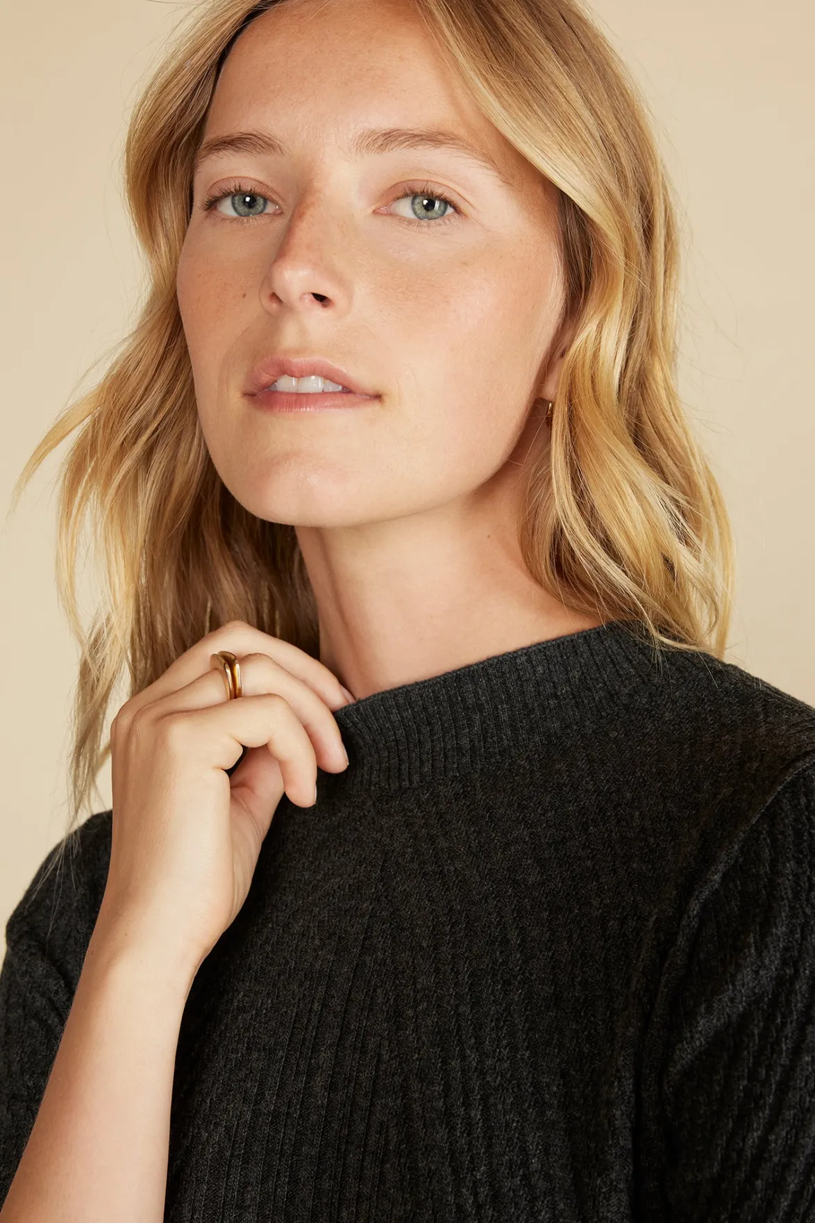 Dresses|Clearance^Amour Vert Sidony Mini Sweater Dress CharcoalGrey