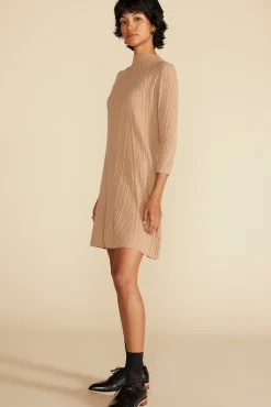 Dresses|Clearance^Amour Vert Sidony Mini Sweater Dress Camel
