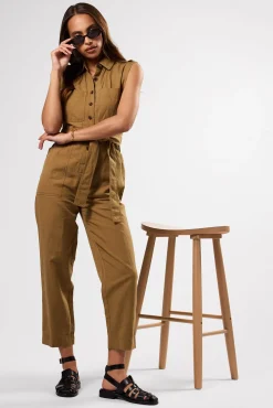 Jumpsuits|Clearance^Amour Vert Sienna Cotton Linen Jumpsuit Elm