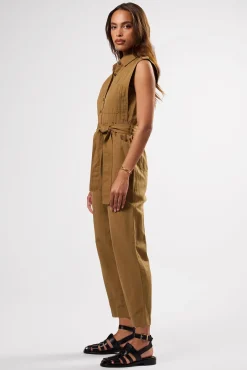 Jumpsuits|Clearance^Amour Vert Sienna Cotton Linen Jumpsuit Elm