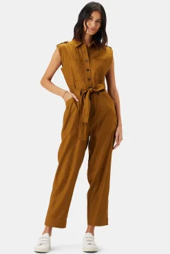 Jumpsuits|Clearance^Amour Vert Sienna Femme Fete Stretch Jumpsuit SpiceBrown