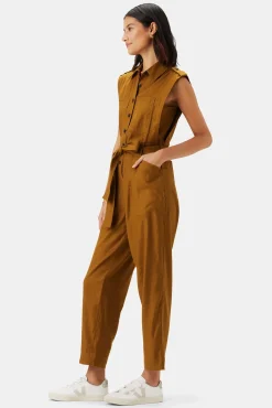 Jumpsuits|Clearance^Amour Vert Sienna Femme Fete Stretch Jumpsuit SpiceBrown