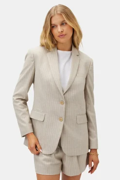 Clearance^Amour Vert Slim Tobie Blazer SanDiegoStripeNatural