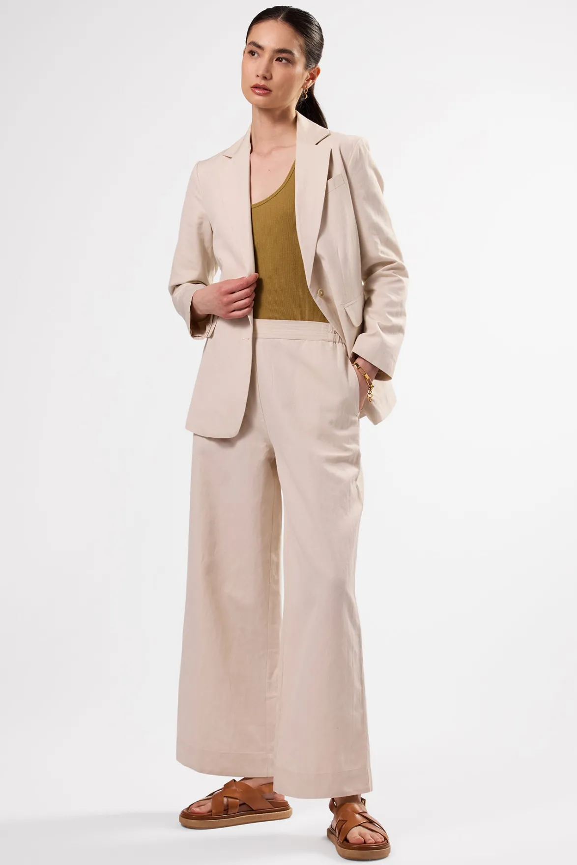 Clearance^Amour Vert Slim Tobie Summer Blazer Natural