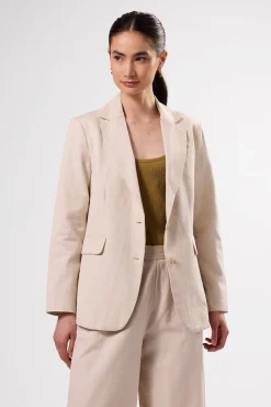 Clearance^Amour Vert Slim Tobie Summer Blazer Natural