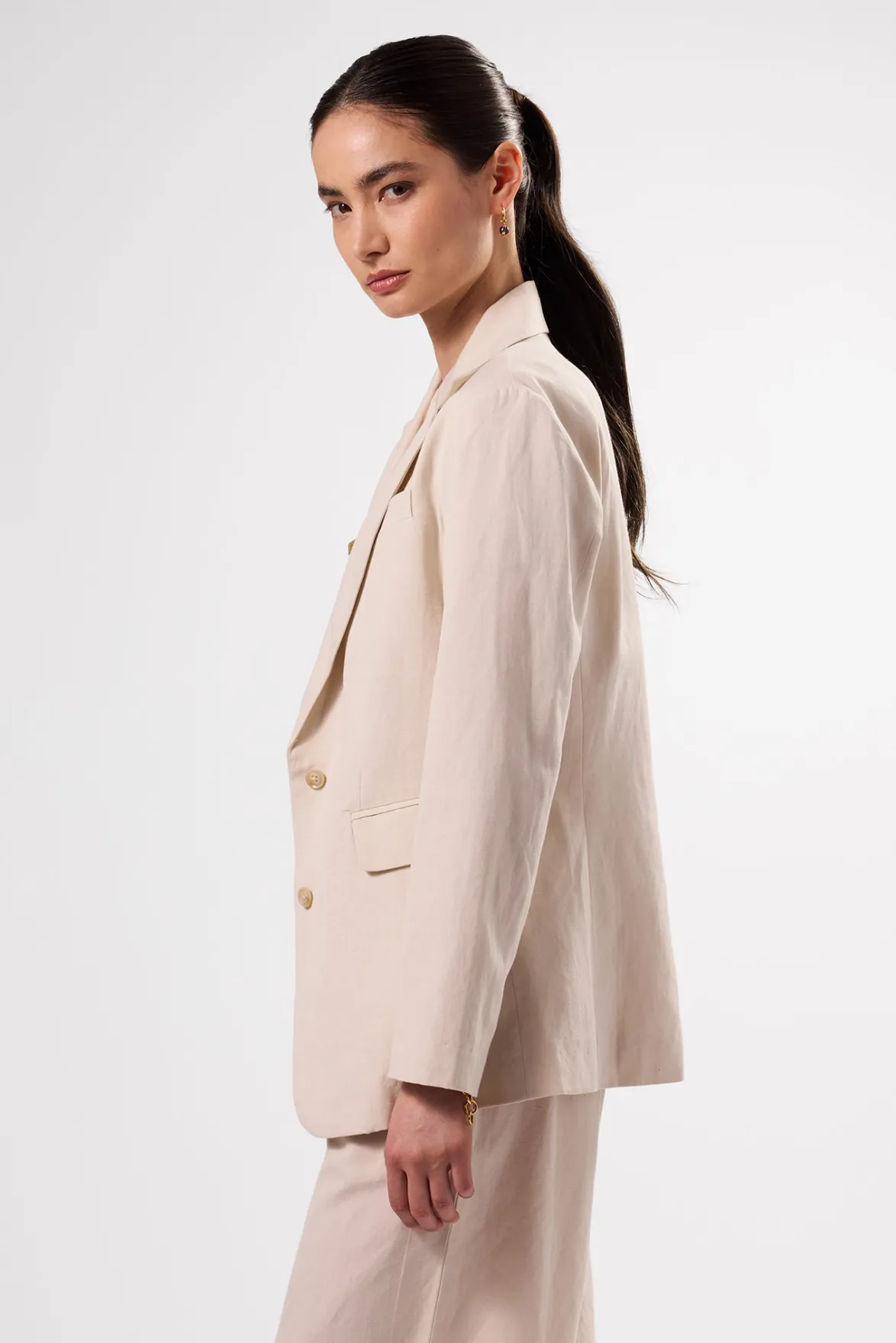 Clearance^Amour Vert Slim Tobie Summer Blazer Natural