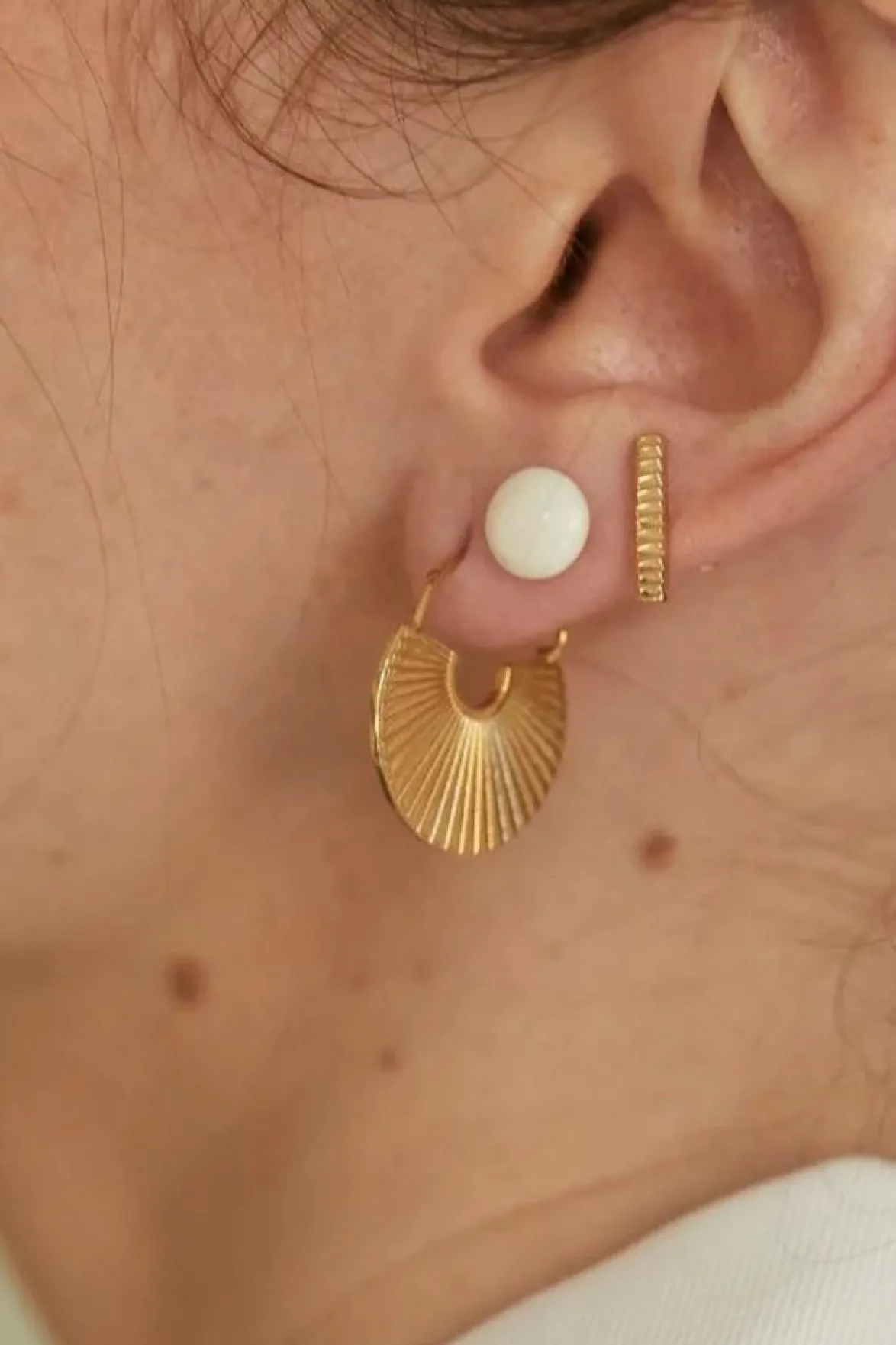 Jewelry^Amour Vert SOKO Jua Threader Hoop Earring Gold