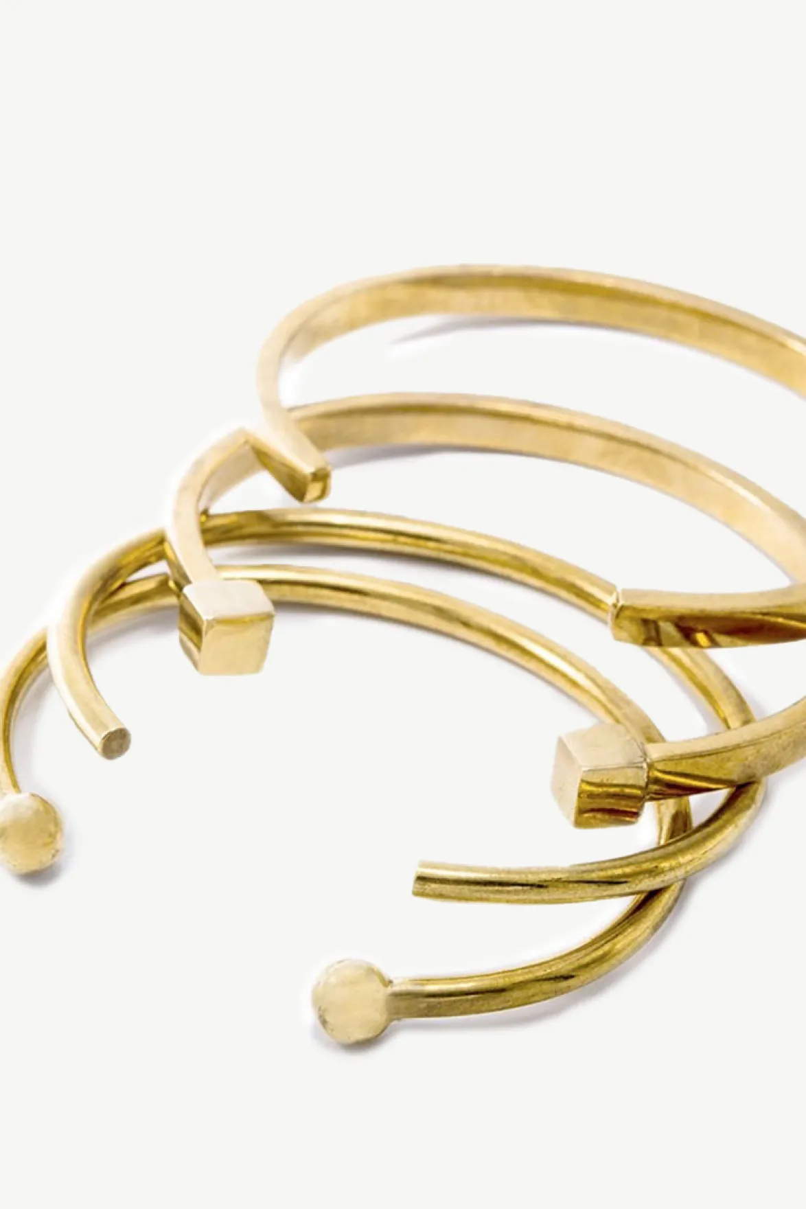 Jewelry^Amour Vert SOKO Mixed Shapes Stacking Cuffs Gold