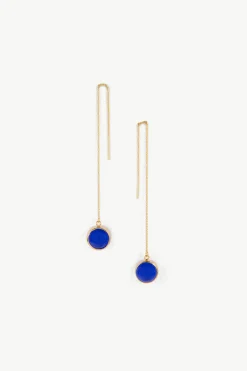 Jewelry^Amour Vert SOKO Umbro Chain Threader Earrings GoldandCobalt