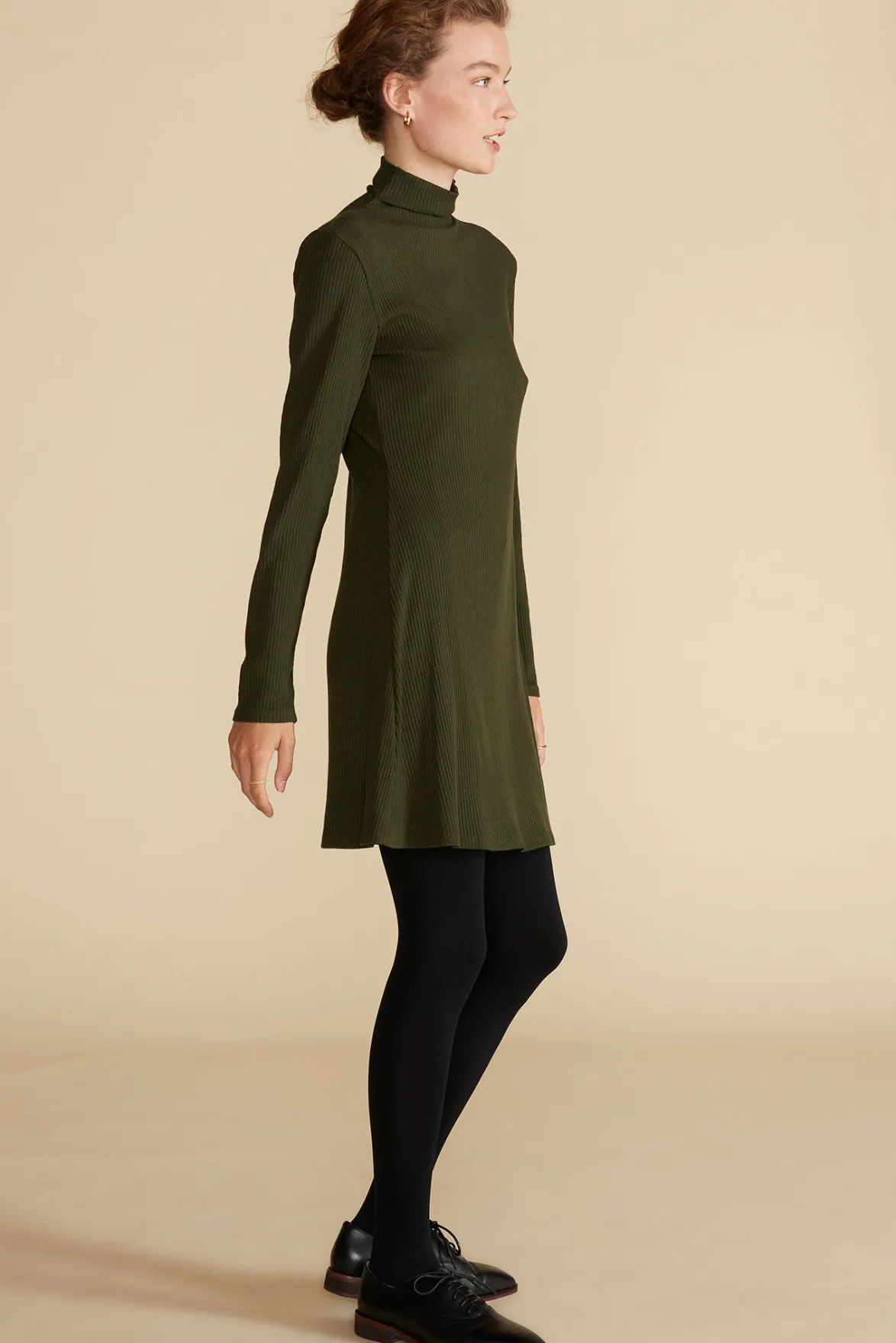 Dresses|Clearance^Amour Vert Solange Paris Rib Dress OliveGreen