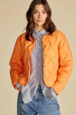 Jackets & Outerwear|Clearance^Amour Vert Solene Quilted Puffer Jacket ApricotOrange