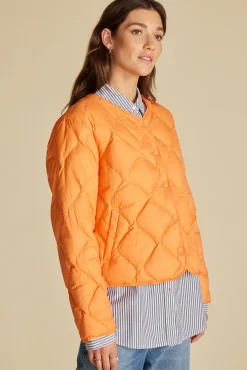 Jackets & Outerwear|Clearance^Amour Vert Solene Quilted Puffer Jacket ApricotOrange