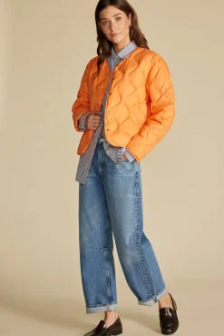 Jackets & Outerwear|Clearance^Amour Vert Solene Quilted Puffer Jacket ApricotOrange