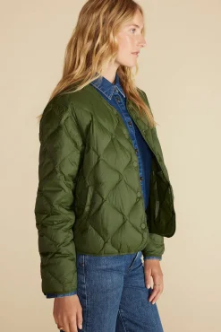 Jackets & Outerwear|Clearance^Amour Vert Solene Quilted Puffer Jacket OliveGreen