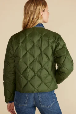 Jackets & Outerwear|Clearance^Amour Vert Solene Quilted Puffer Jacket OliveGreen