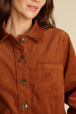 Jackets & Outerwear|Clearance^Amour Vert Spencer Corduroy Trucker Jacket AlmondBrown