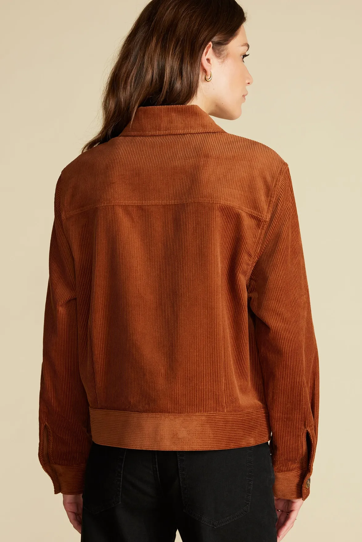 Jackets & Outerwear|Clearance^Amour Vert Spencer Corduroy Trucker Jacket AlmondBrown