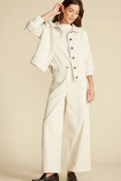 Jackets & Outerwear|Clearance^Amour Vert Spencer Corduroy Trucker Jacket Ivory