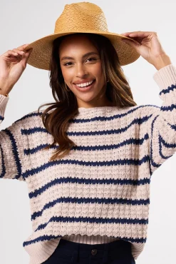 Sweaters & Cardigans|Clearance^Amour Vert Stripe Novelty Sweater OatNavyStripe