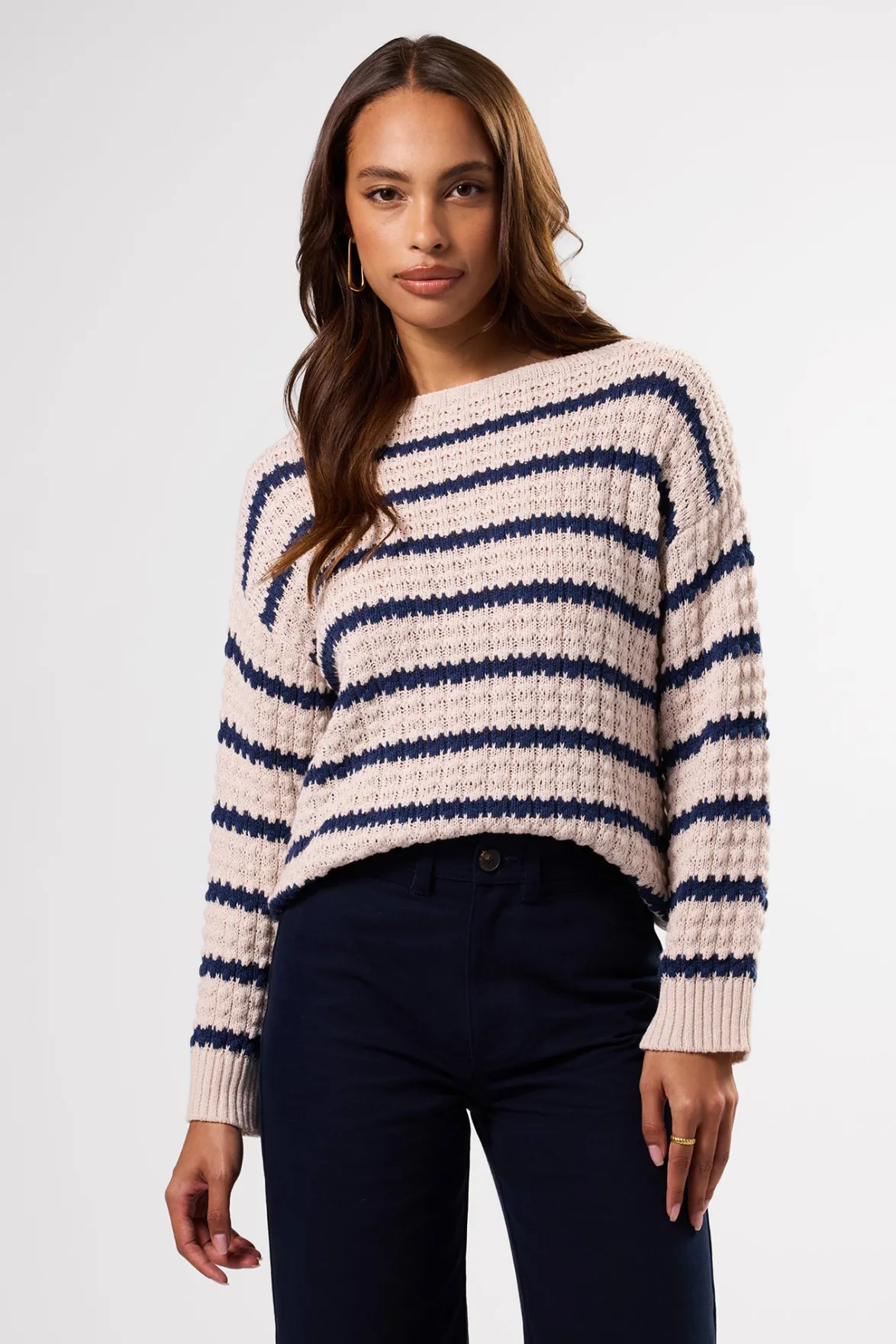 Sweaters & Cardigans|Clearance^Amour Vert Stripe Novelty Sweater OatNavyStripe