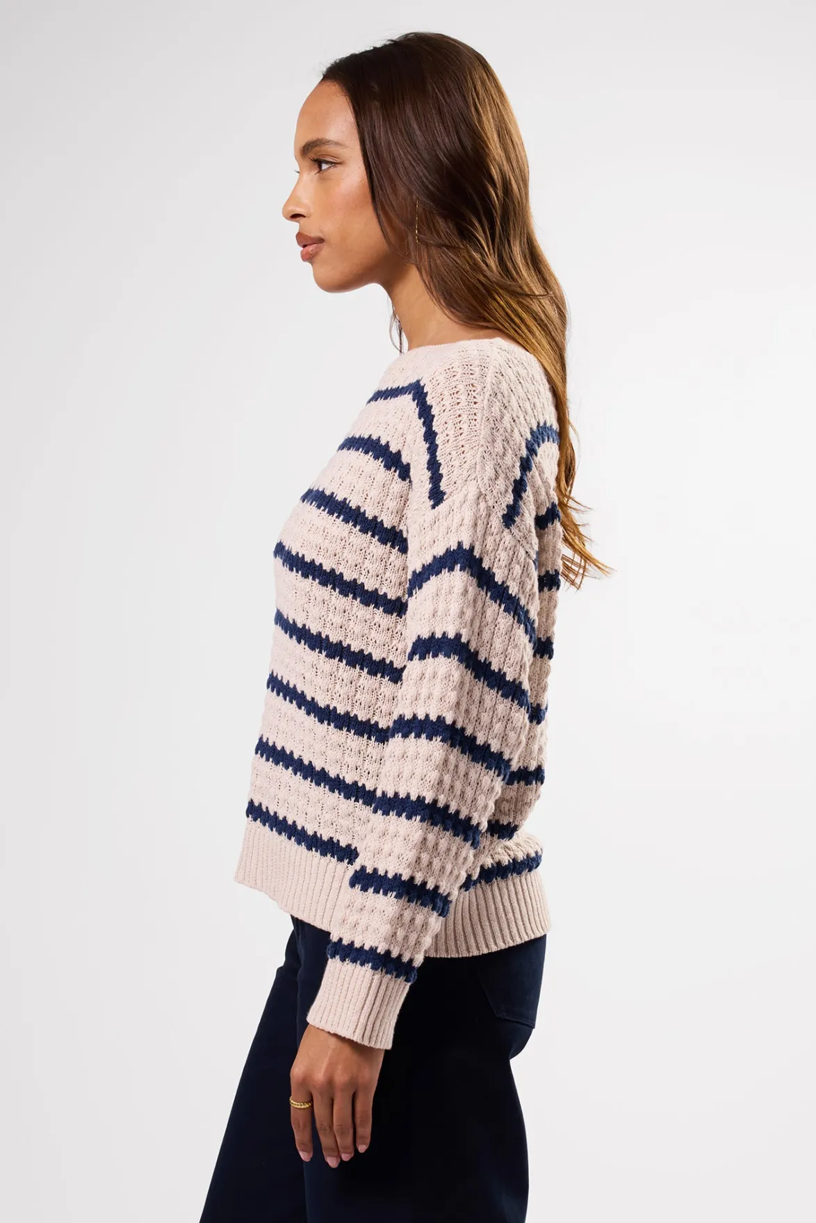 Sweaters & Cardigans|Clearance^Amour Vert Stripe Novelty Sweater OatNavyStripe