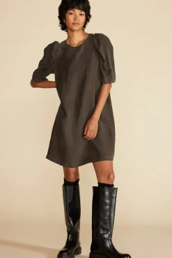 Dresses^Amour Vert Sylvia Puff Sleeve Dress OliveGreen