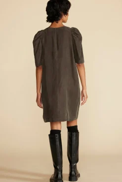 Dresses^Amour Vert Sylvia Puff Sleeve Dress OliveGreen