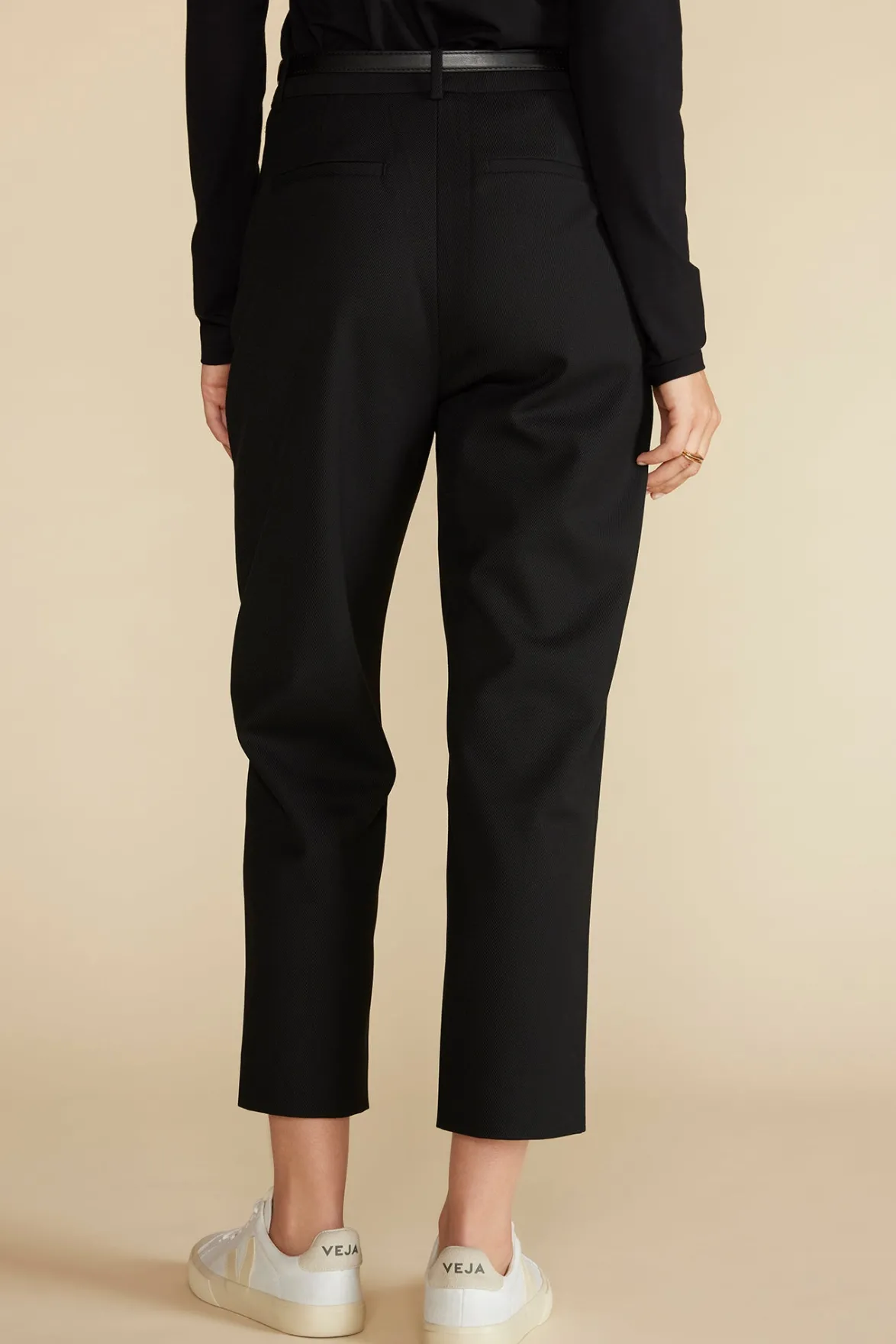 Pants^Amour Vert Taper Tailored Ankle Trouser Black