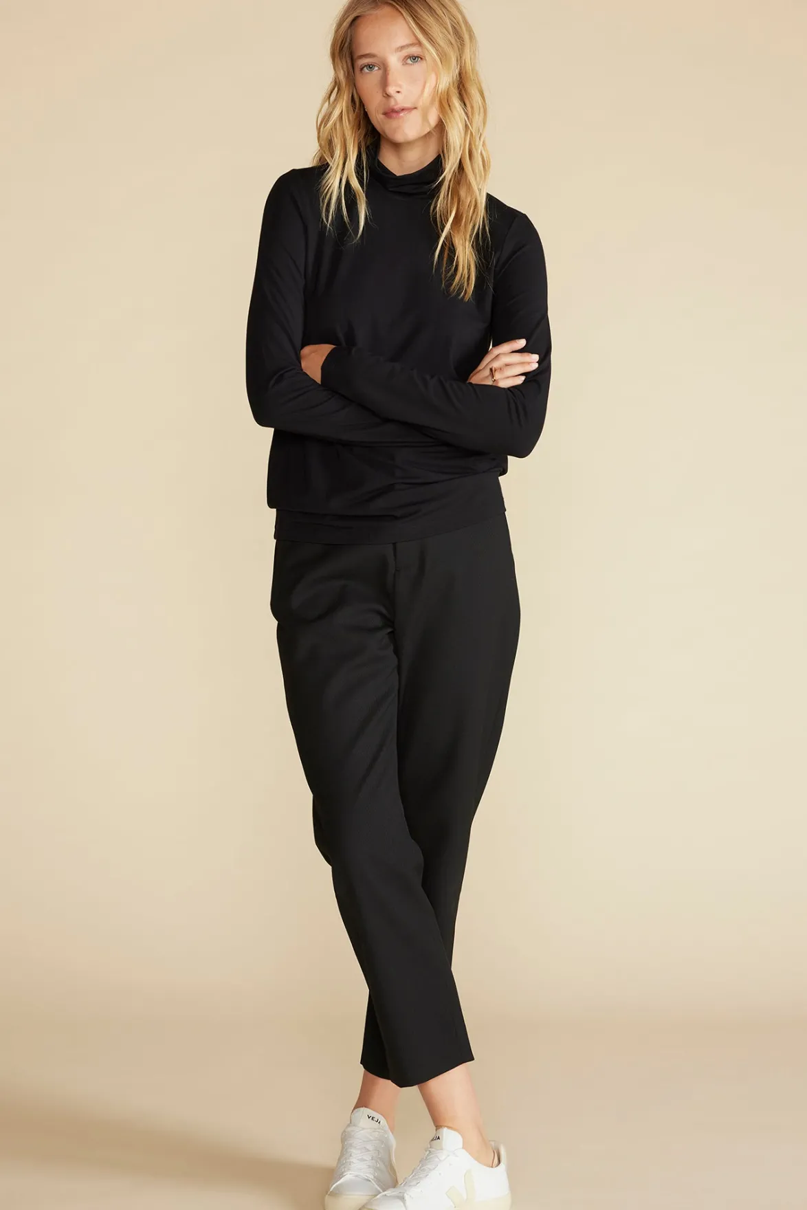 Pants^Amour Vert Taper Tailored Ankle Trouser Black