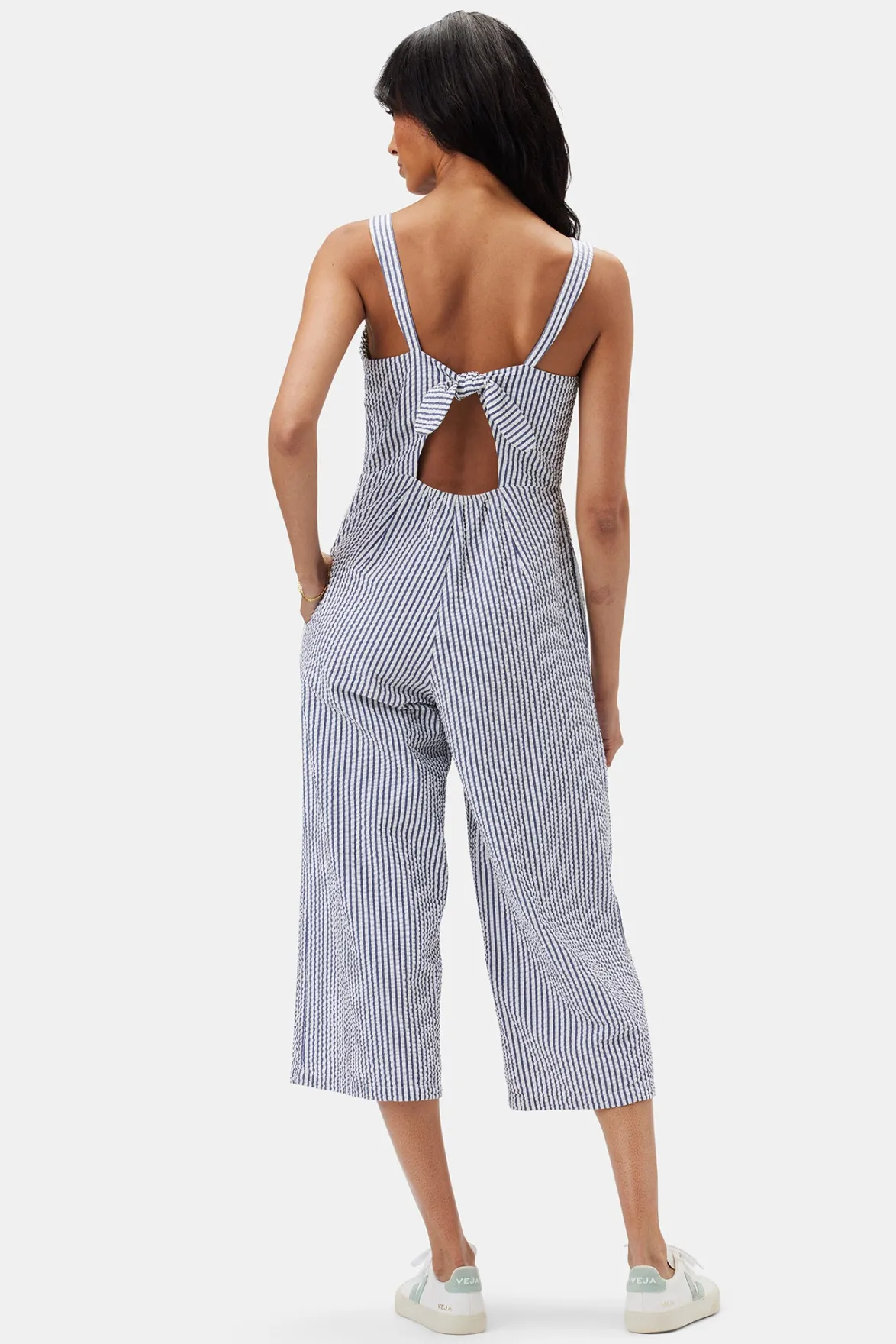 Jumpsuits|Clearance^Amour Vert Taya Seersucker Jumpsuit BrittanyStripeBlue