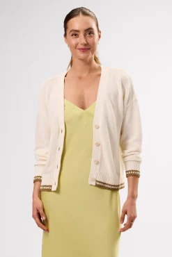 Sweaters & Cardigans|Clearance^Amour Vert Texture Cardigan IvoryElm