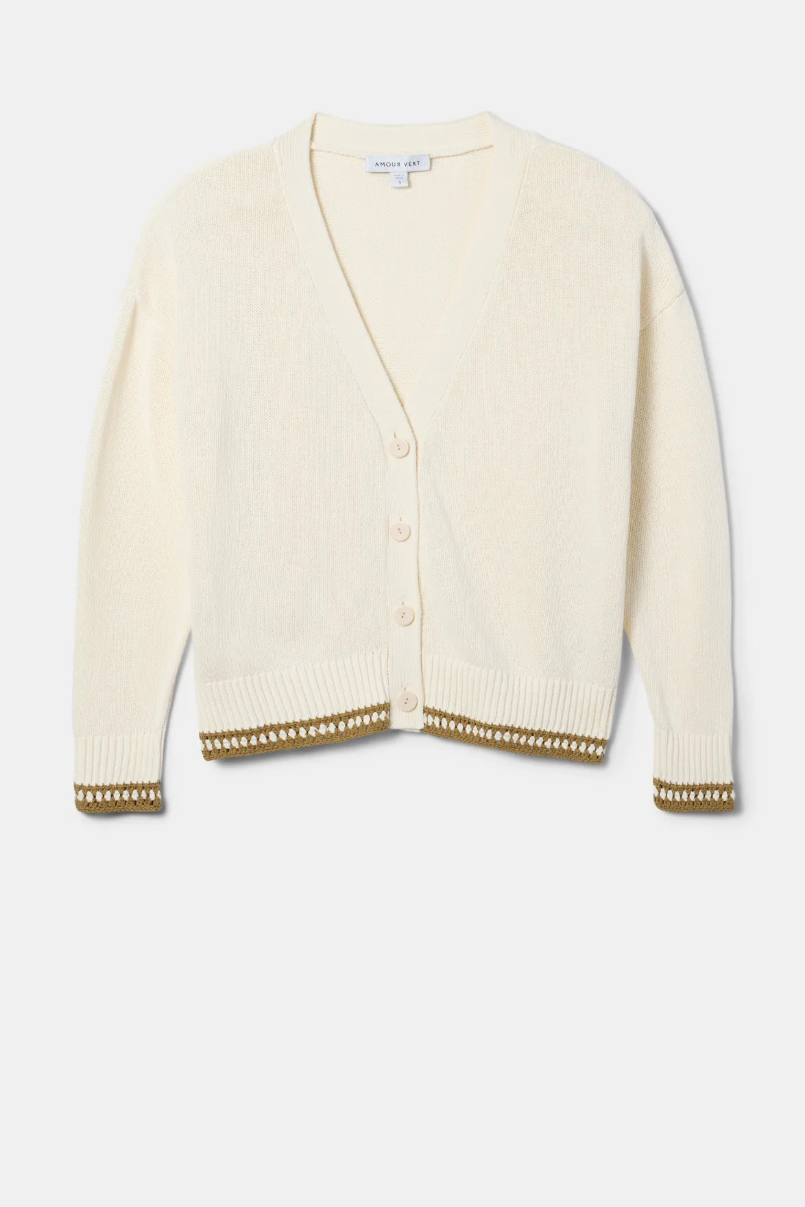 Sweaters & Cardigans|Clearance^Amour Vert Texture Cardigan IvoryElm