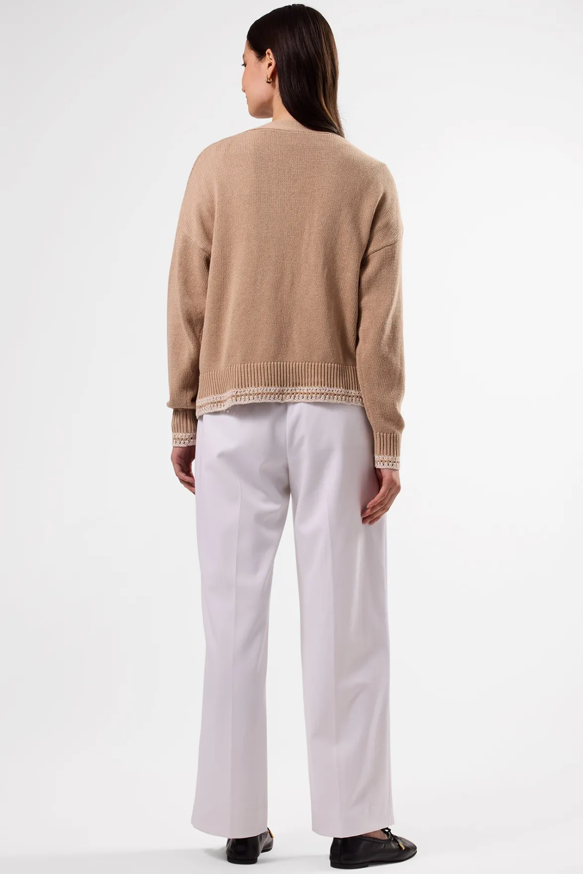 Sweaters & Cardigans|Clearance^Amour Vert Texture Cardigan BiscottiIvory