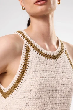 Tops|Clearance^Amour Vert Texture Halter IvoryElm