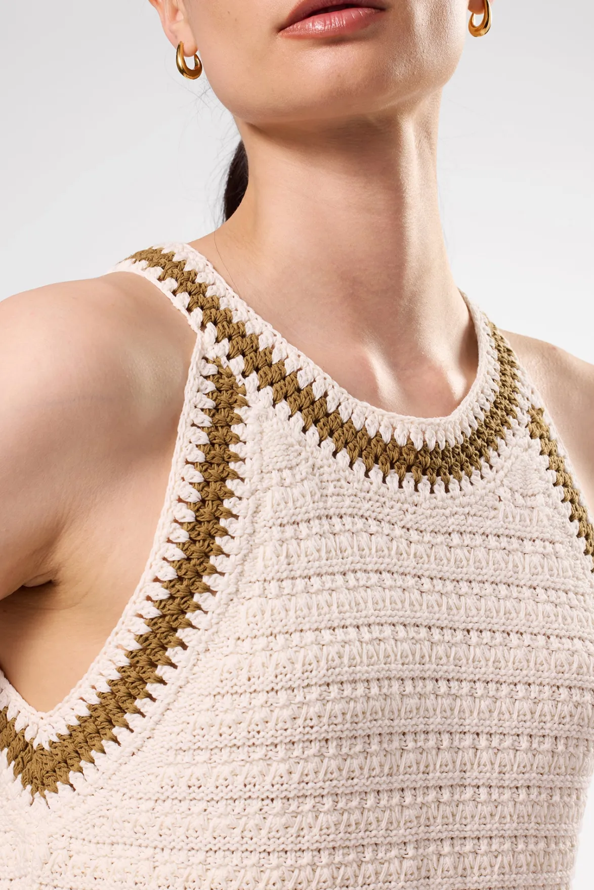 Tops|Clearance^Amour Vert Texture Halter IvoryElm