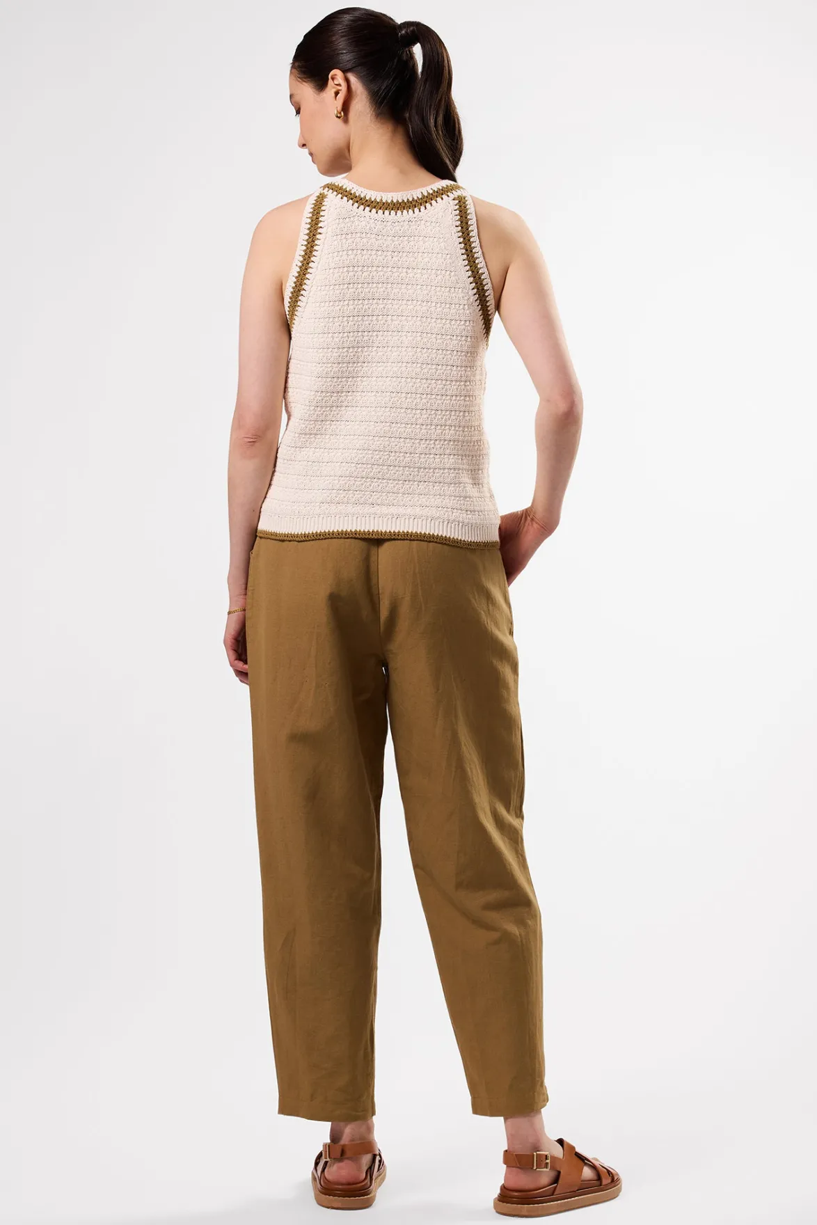 Tops|Clearance^Amour Vert Texture Halter IvoryElm