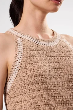 Tops|Clearance^Amour Vert Texture Halter BiscottiIvory