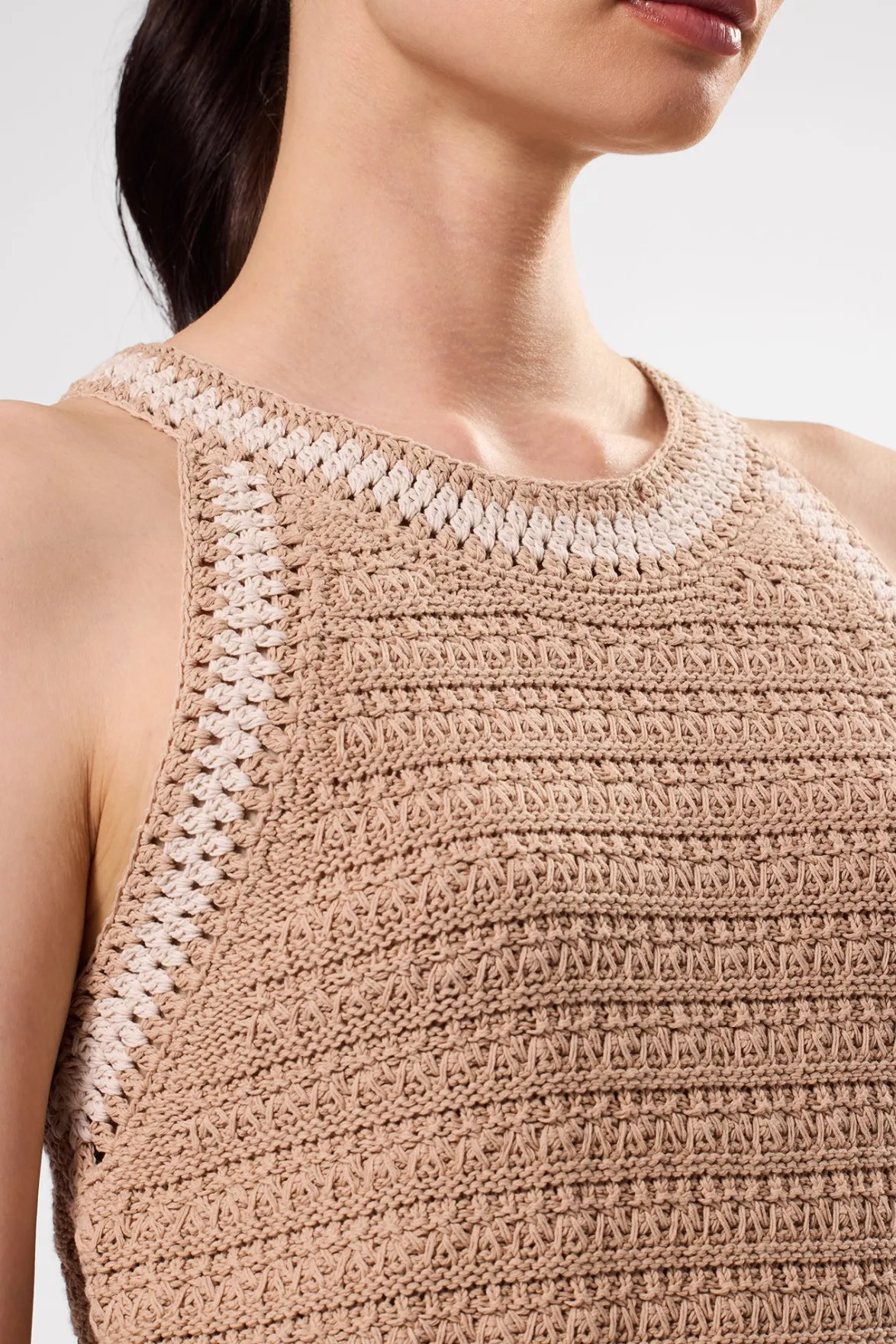 Tops|Clearance^Amour Vert Texture Halter BiscottiIvory