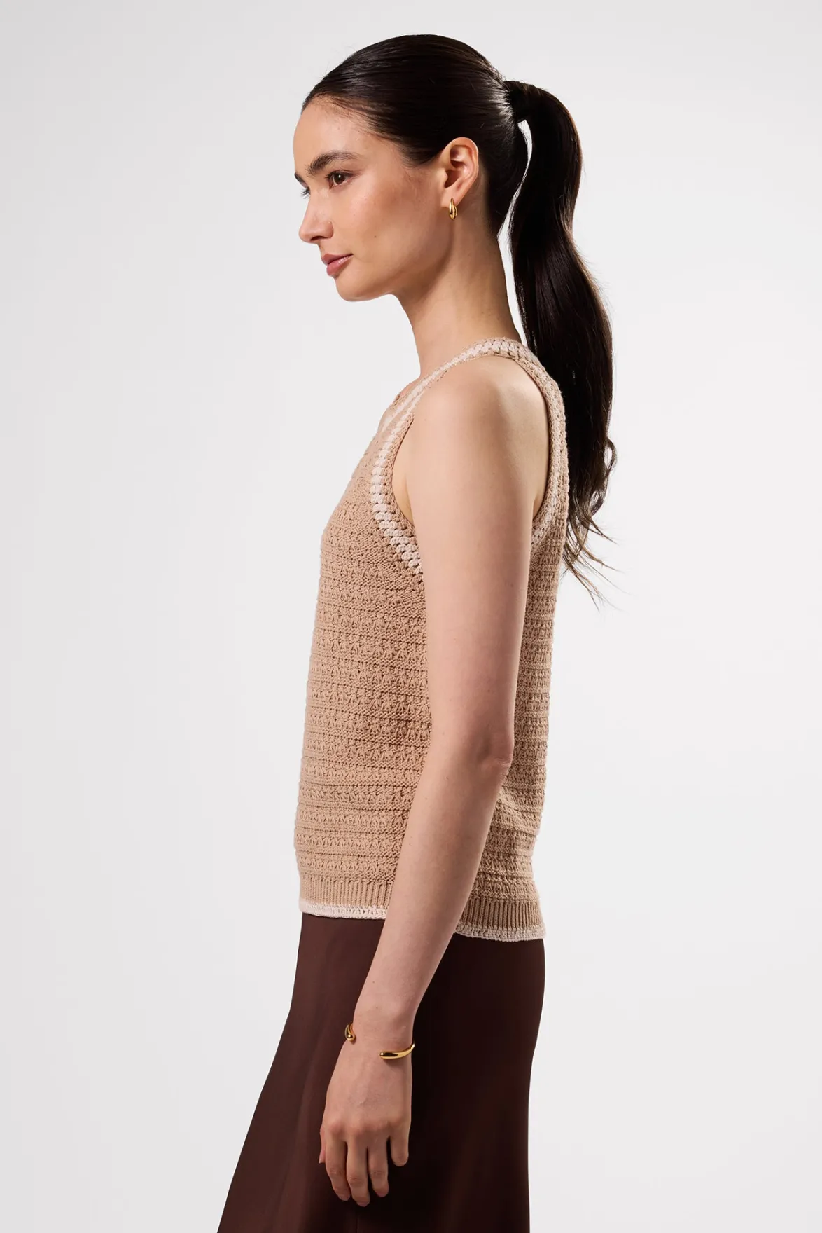 Tops|Clearance^Amour Vert Texture Halter BiscottiIvory