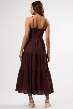 Dresses|Clearance^Amour Vert Tie Front Dress Espresso